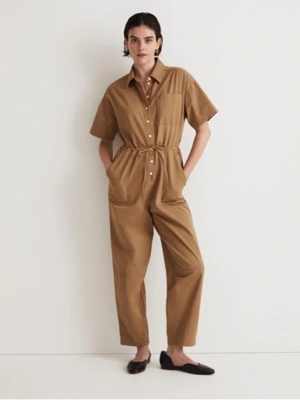 Madewell Short-Sleeve Drawstring Utility Jumpsuit 6